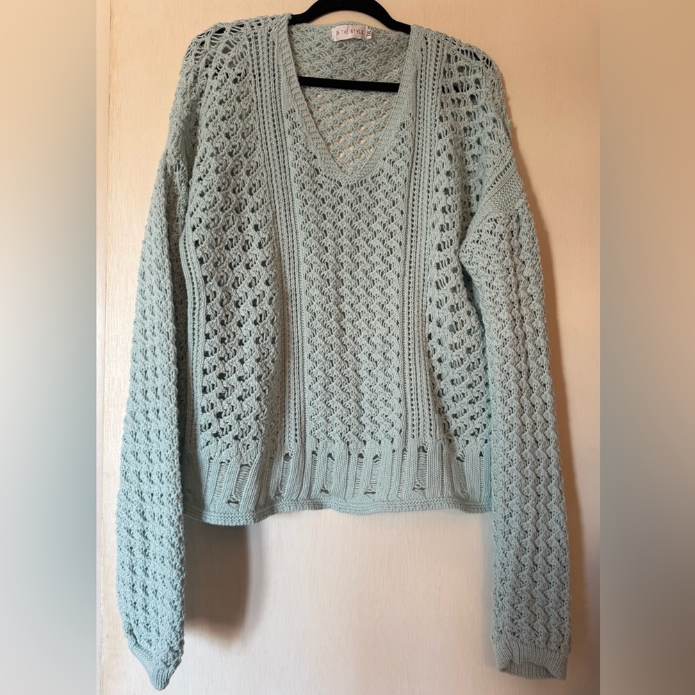 In the style Crochet knit sweater